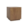 Layne Solid Oak Wood Square End Table with Plinth Base