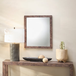 Chandler Rectangle Wood Wall Mirror, Charcoal