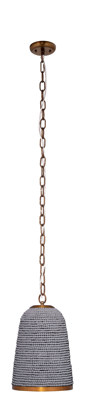 Creekside 1-Light Beaded Pendant, Slate Blue