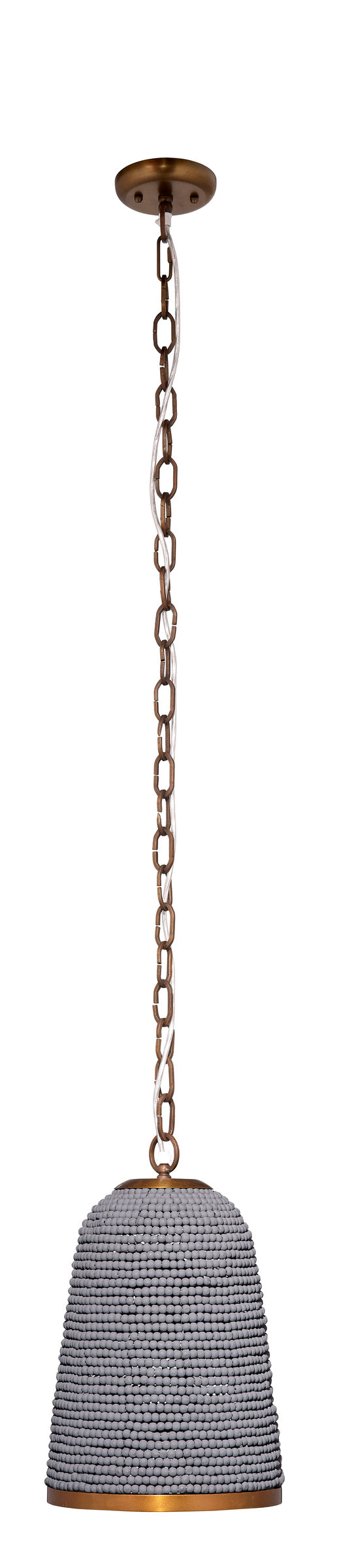 Creekside 1-Light Beaded Pendant, Slate Blue