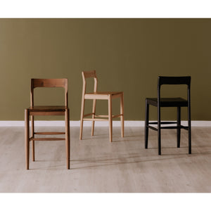 Moe's Owing Barstool Walnut Brown Mid-Century