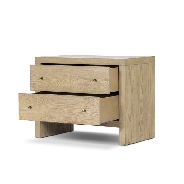 Torrington Charging Nightstand - Sandy Oak Resawn
