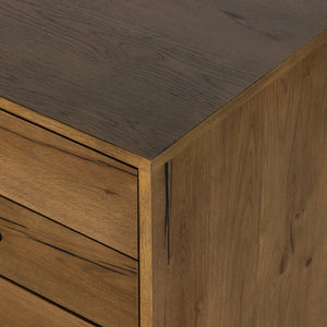 Eaton Executive Desk - Amber Oak Resin