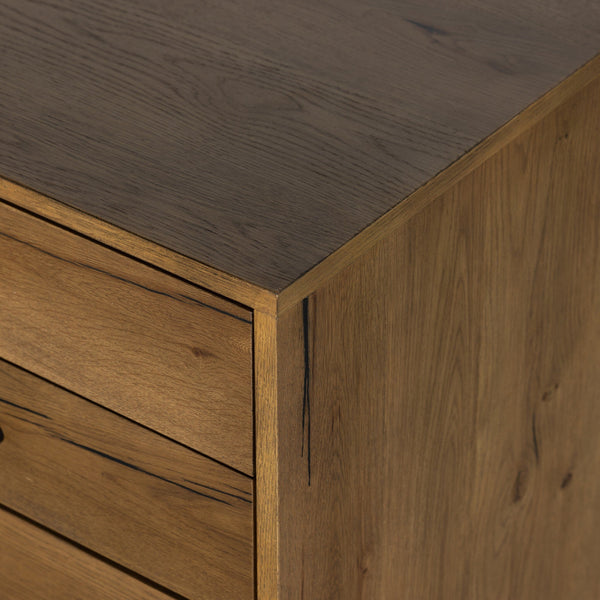 Eaton Executive Desk - Amber Oak Resin