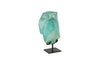 Refractory Glass Sculpture, Blue, On Base