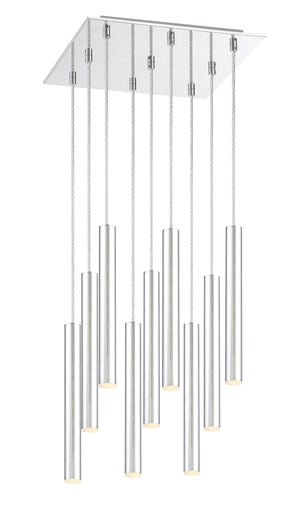 Forest 9 Light Island/Billiard in Chrome Finish
