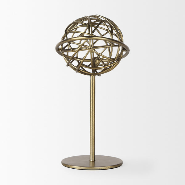 Atlas 10.0L x 8.0W x 12.0H Gold Metal Solar System Ornament