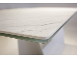 Origami Extension Dining table with carerra ceramic top