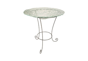 Frosted Glass Bowl on Stand, LG