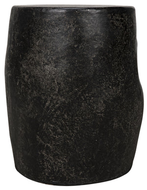 Head Side Table, Black Fiber Cement