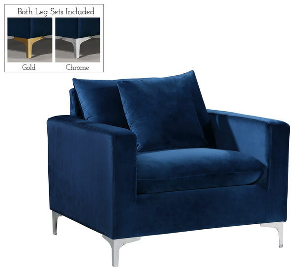 Lucy Chair In Navy Velvet