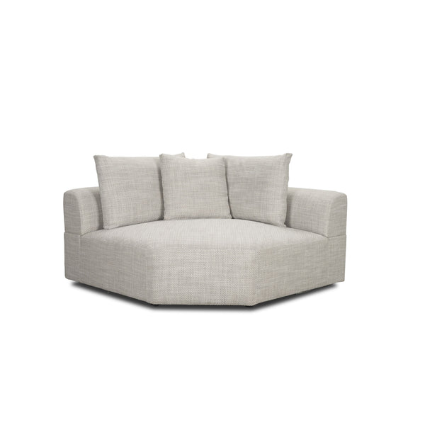 Warner Gray 3 Piece Sofa Set w/Corner Piece