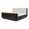 Moe's Scarlette Queen Bed in Cream Upholstery