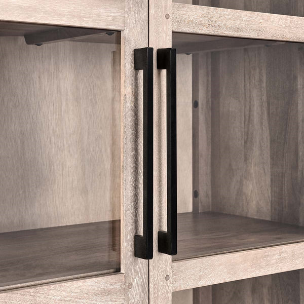 Jensen Solid Wood Cane Tall Cabinet - Meadow Taupe