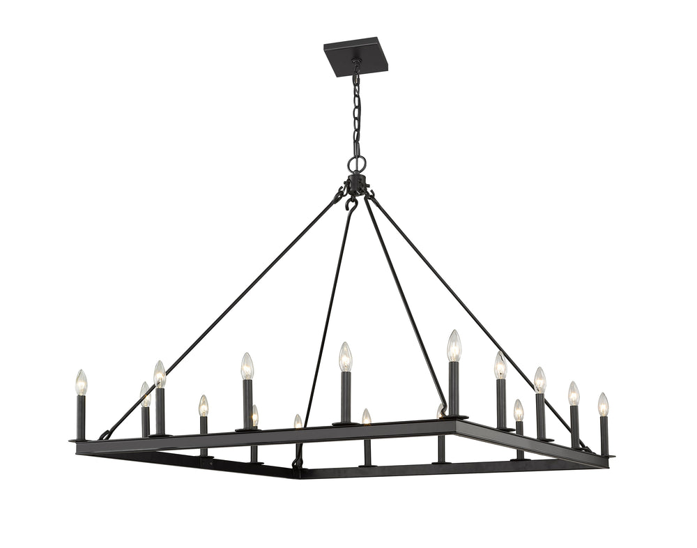 Barclay 16 Light Chandelier in Matte Black Finish