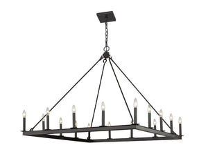 Barclay 16 Light Chandelier in Matte Black Finish