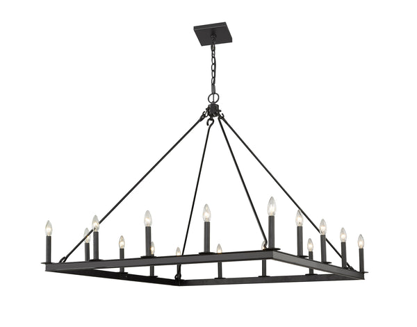 Barclay 16 Light Chandelier in Matte Black Finish