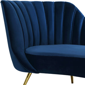 Josefina Chaise In Navy Velvet