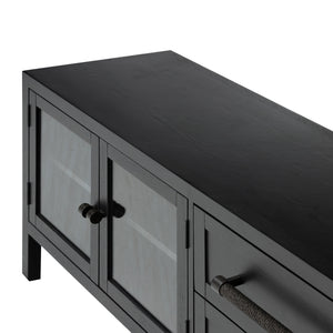 Laker Media Console In Black Oak