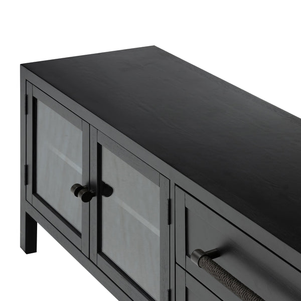 Laker Media Console In Black Oak