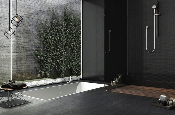 Vertical 1 Light Pendant in Matte Black + Brushed Nickel Finish