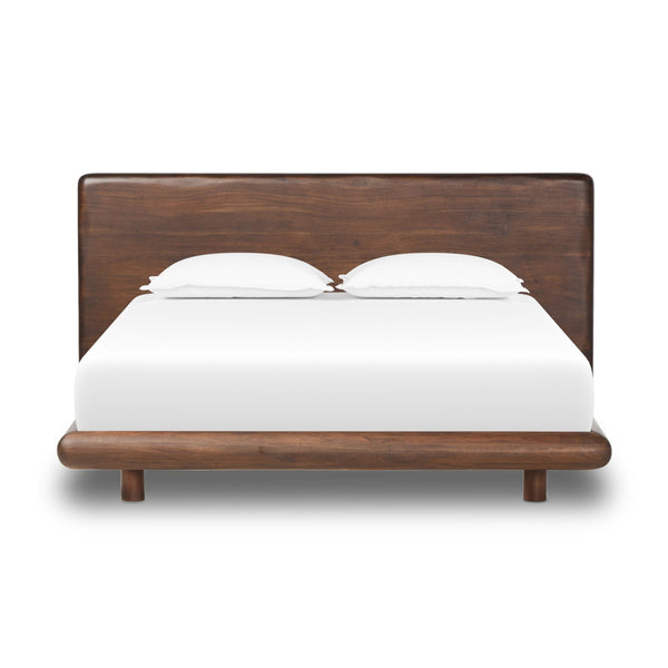 Nigel King Bed - Rustic Brown Acacia