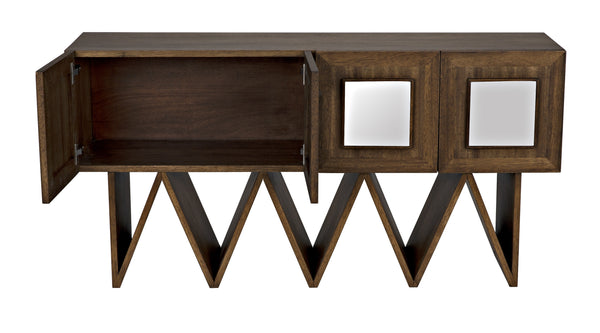 Jean-Michel Sideboard, Dark Walnut with Mirror