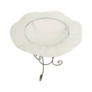 Frosted Glass Bowl on Stand, SM