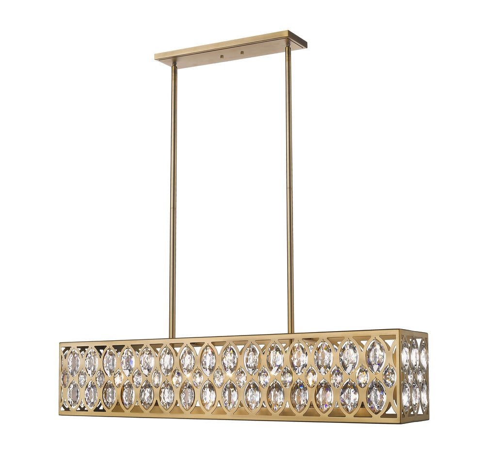 Dealey 7 Light Chandelier in Heirloom Brass Finish