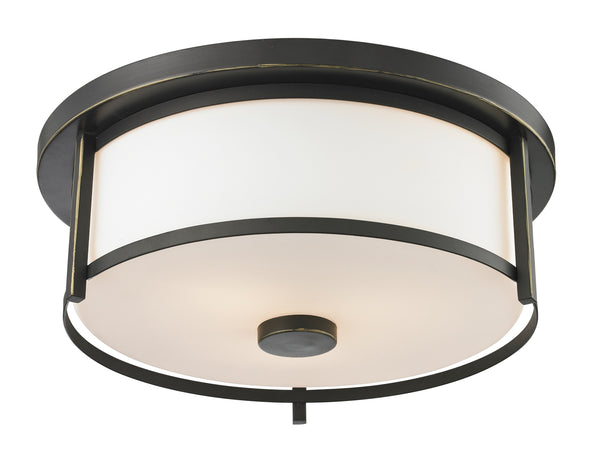 Savannah 2 Light Flush Mount in Olde Bronze Finish