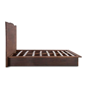 San Marino Acacia Wood Live Edge King Bed with Raw Walnut Finish