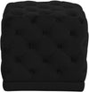 Robyn Ottoman/Stool In Black Velvet