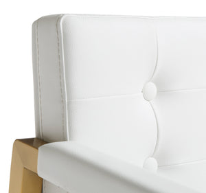 Director White Gold Steel Barstool