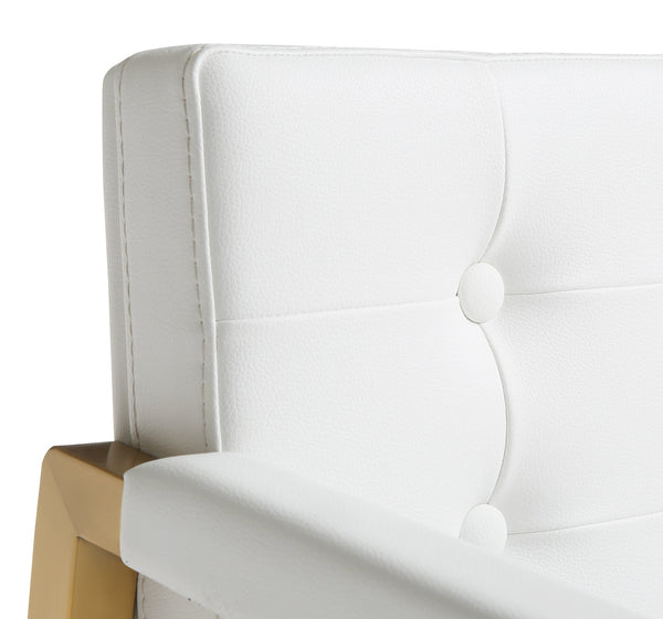Director White Gold Steel Barstool