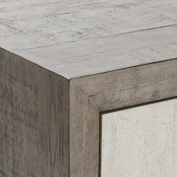 Denver Solid Wood 2Dr Cabinet - Gray/White