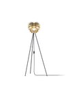 Silvia 53" Tripod Floor Lamp in Brass Foil Finish and Black Base