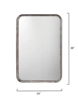 Principle Iron Rectangle Wall Mirror, Silver