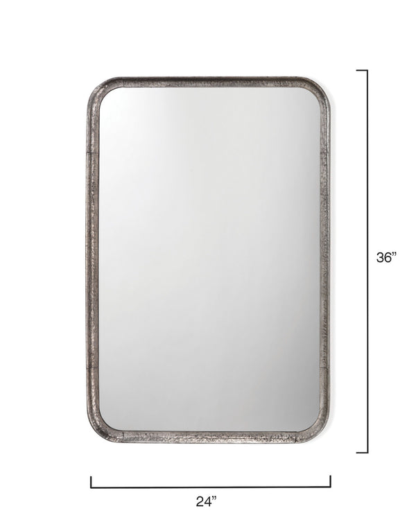 Principle Iron Rectangle Wall Mirror, Silver