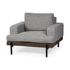 Colburne I Gray Fabric W/ Wood and Iron Frame Accent Chair