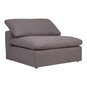 Moe's Clay Slipper Chair in Light Grey