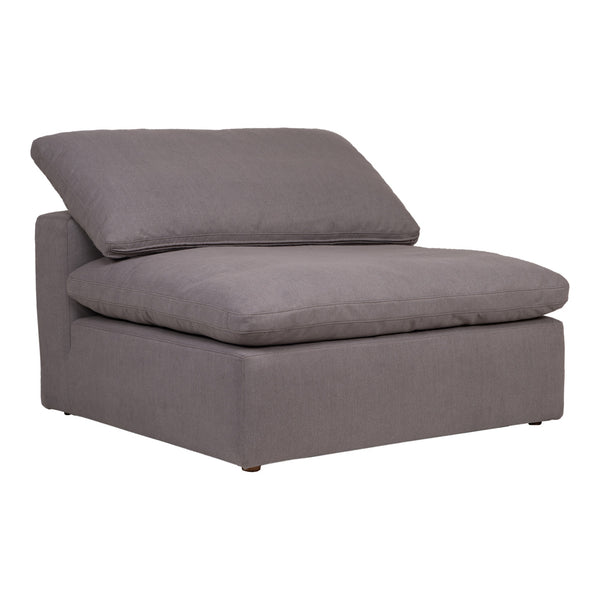Moe's Clay Slipper Chair in Light Grey