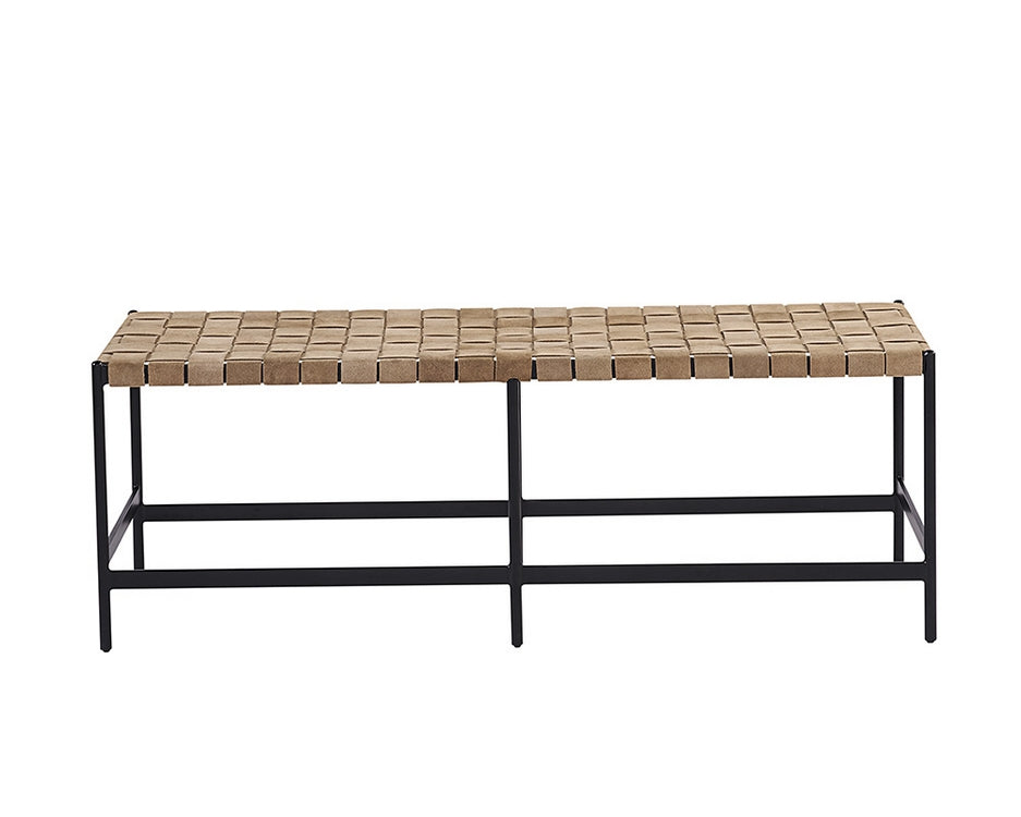 Omari Bench - Black - Light Tan