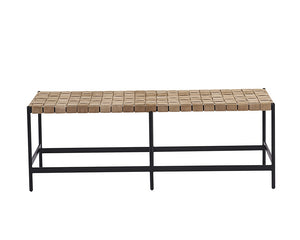 Omari Bench - Black - Light Tan