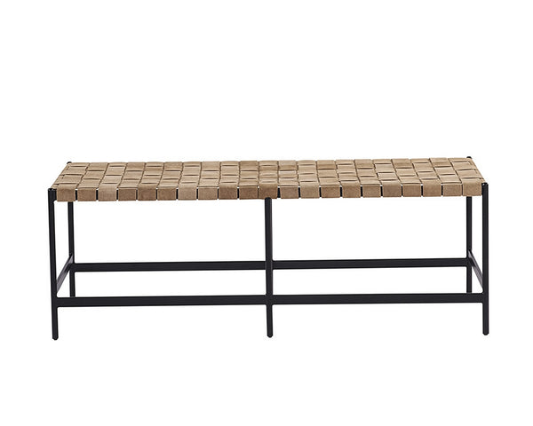 Omari Bench - Black - Light Tan