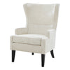 Clementine Fabric Wing Accent Arm Chair In Opus Cream