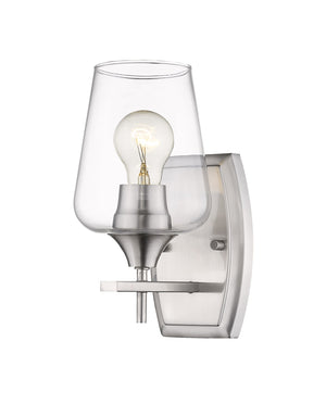 Joliet 1 Light Wall Sconce in Brushed Nickel Finish