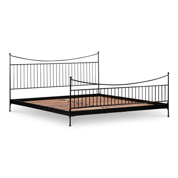 Moe's Monet King Bed Black with Finials