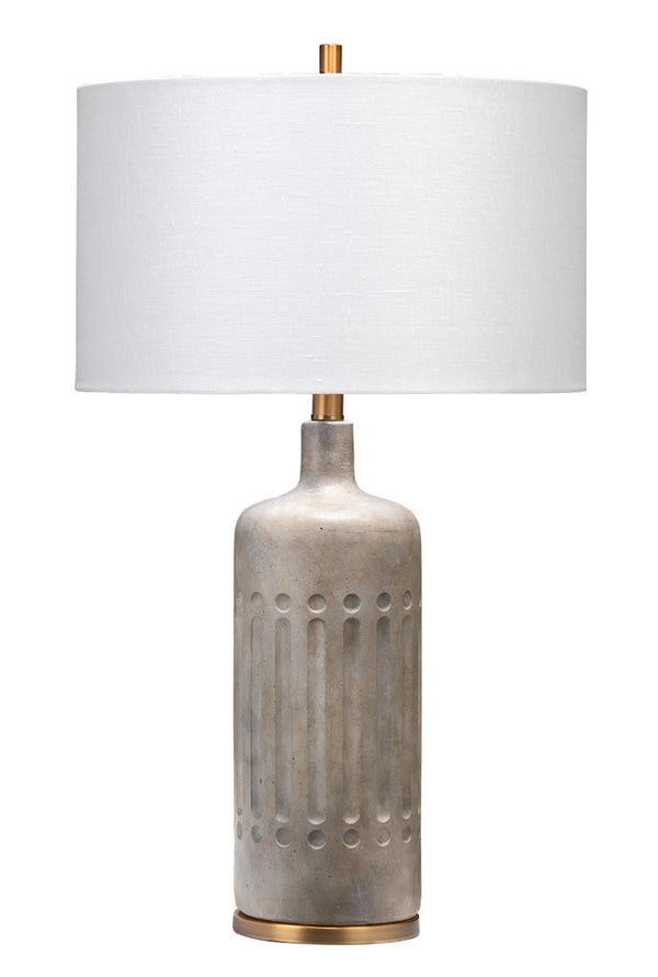 Annex Cement Table Lamp with Linen Shade