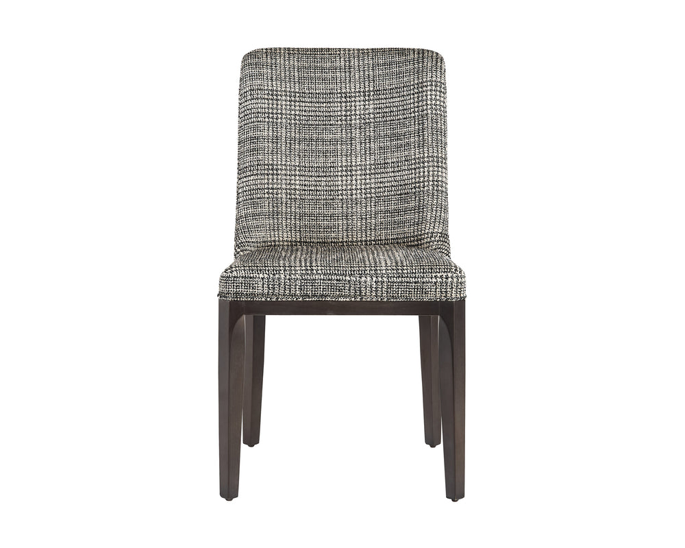 ELISA DINING CHAIR - GREY OAK - NAYA CHECK BLACK