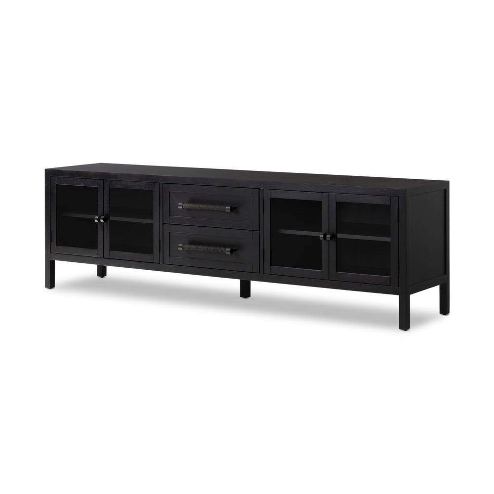 Laker Media Console In Black Oak